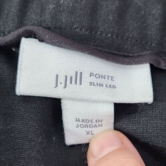 J. Jill Black Ponte Slim Leg Pant With Pockets Women's Size M - Picture 3 of 12